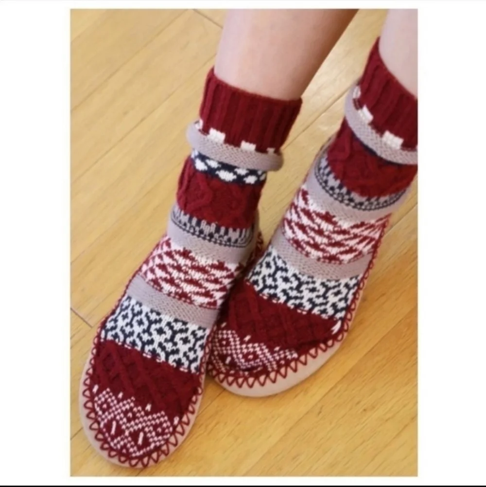 Macchia di Ruggine Premium Nordic Jacquard Slipper Socks L/XL
